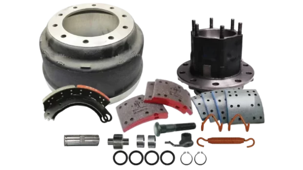 Brake shoes components (so do brake drums, drive hubs and Wheel studs)
